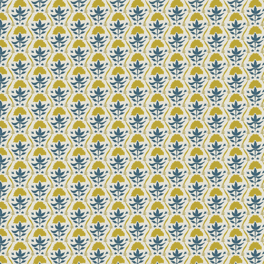 Floral Ribbon - Yellow & Blue
