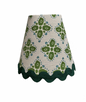 PAIR OF BLOOM EMERALD CANDLE CLIP SHADES WITH FOREST RIC RAC TRIM