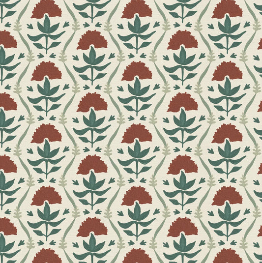 Floral Ribbon - Sage & Rust