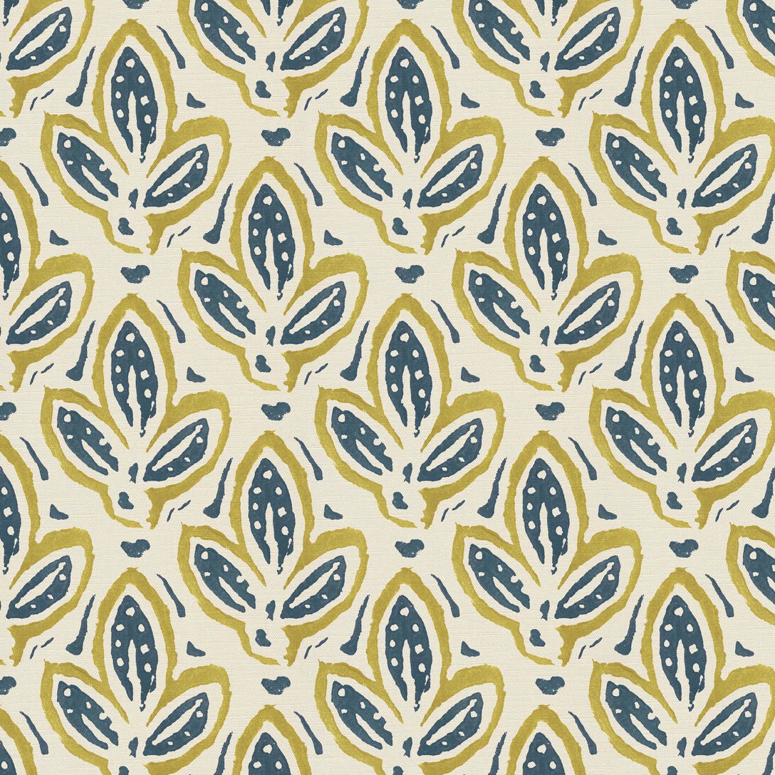 Leaf & Lines - Yellow & Blue